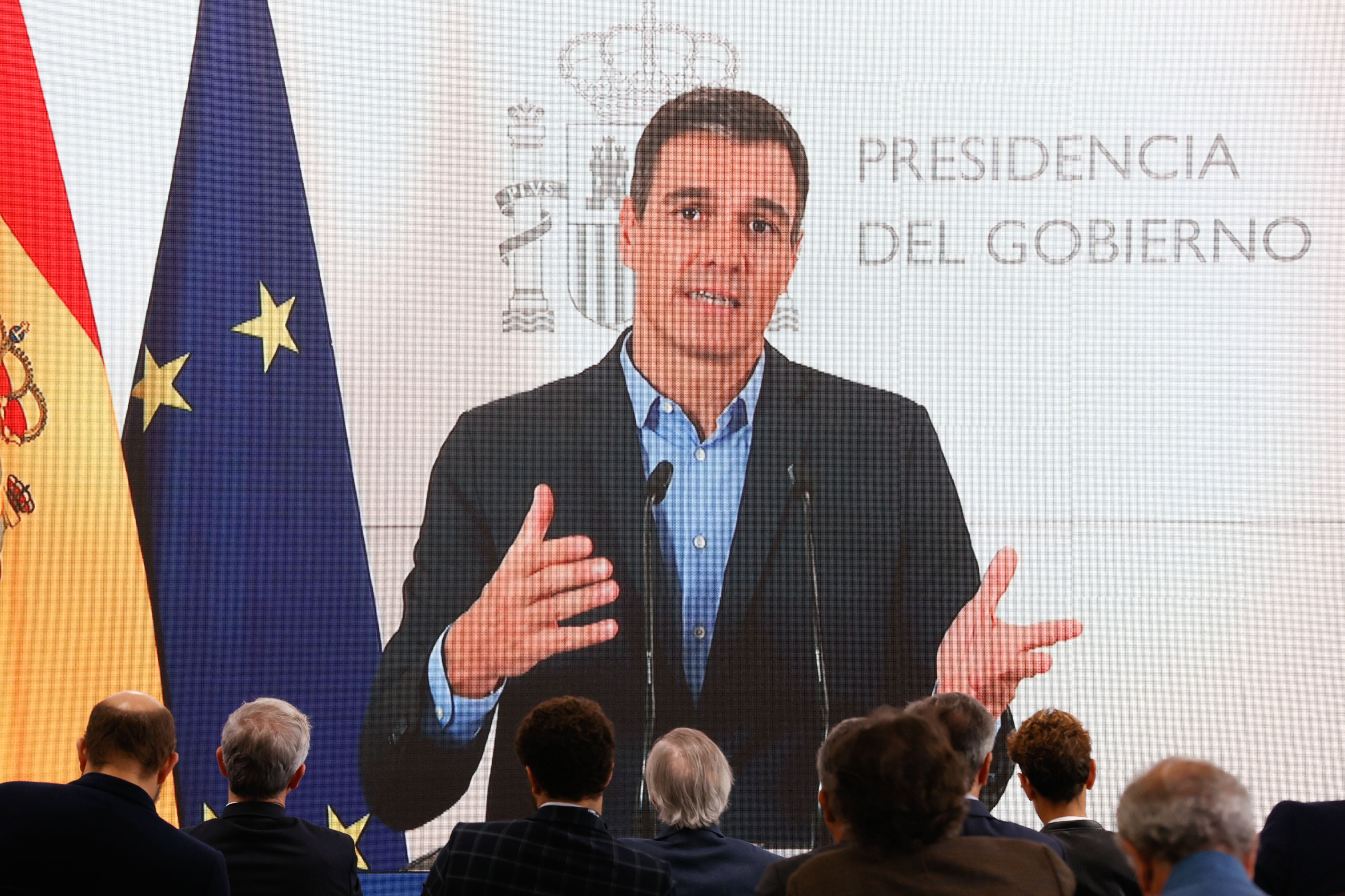 El presidente del Gobierno, Pedro Sánchez, clausura telemáticamente el Foro La Toja-Vínculo Atlántico, este sábado en la isla de La Toja