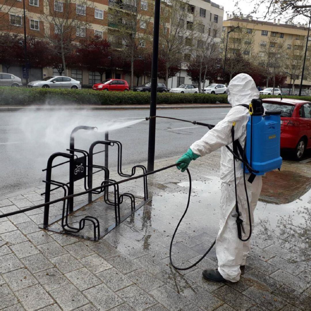 Imagen de archivo de trabajos de limpieza en Albacete