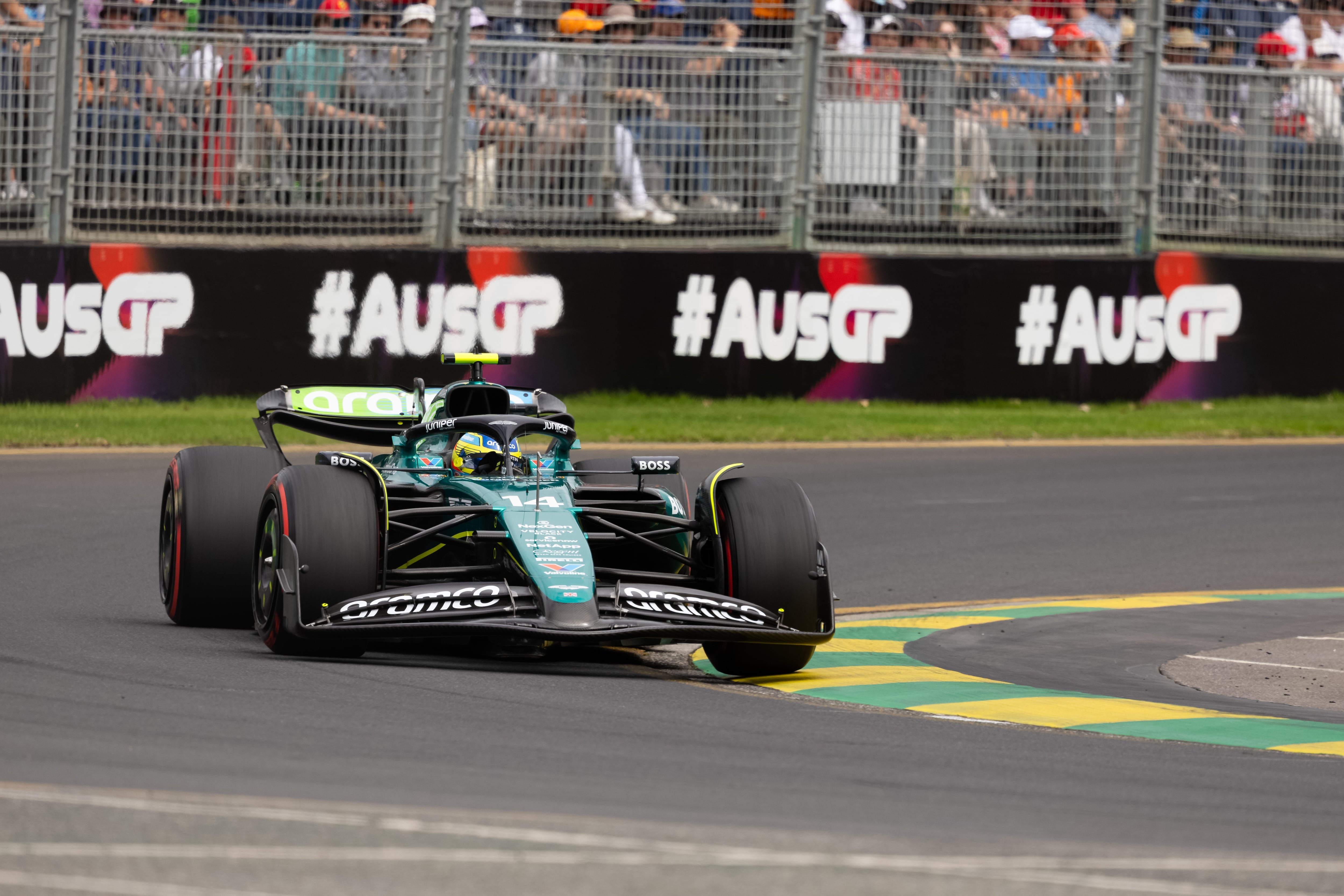 Fernando Alonso en la carrera de Albert Park, Australia