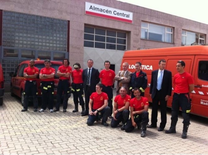 Equipo que la Comunidad ha enviado a Lorca