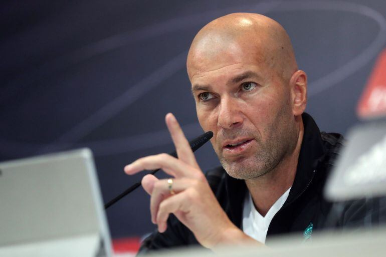 Zidane, en la sala de prensa