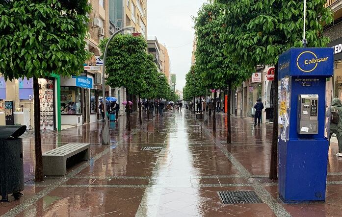 Lluvia en la calle Ancha