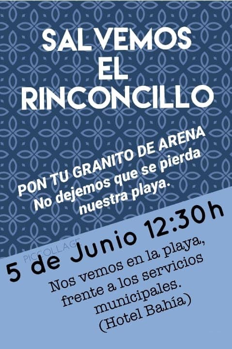 Cartel anunciador de la concentración promovida por la Plataforma Salvemos El Rinconcillo