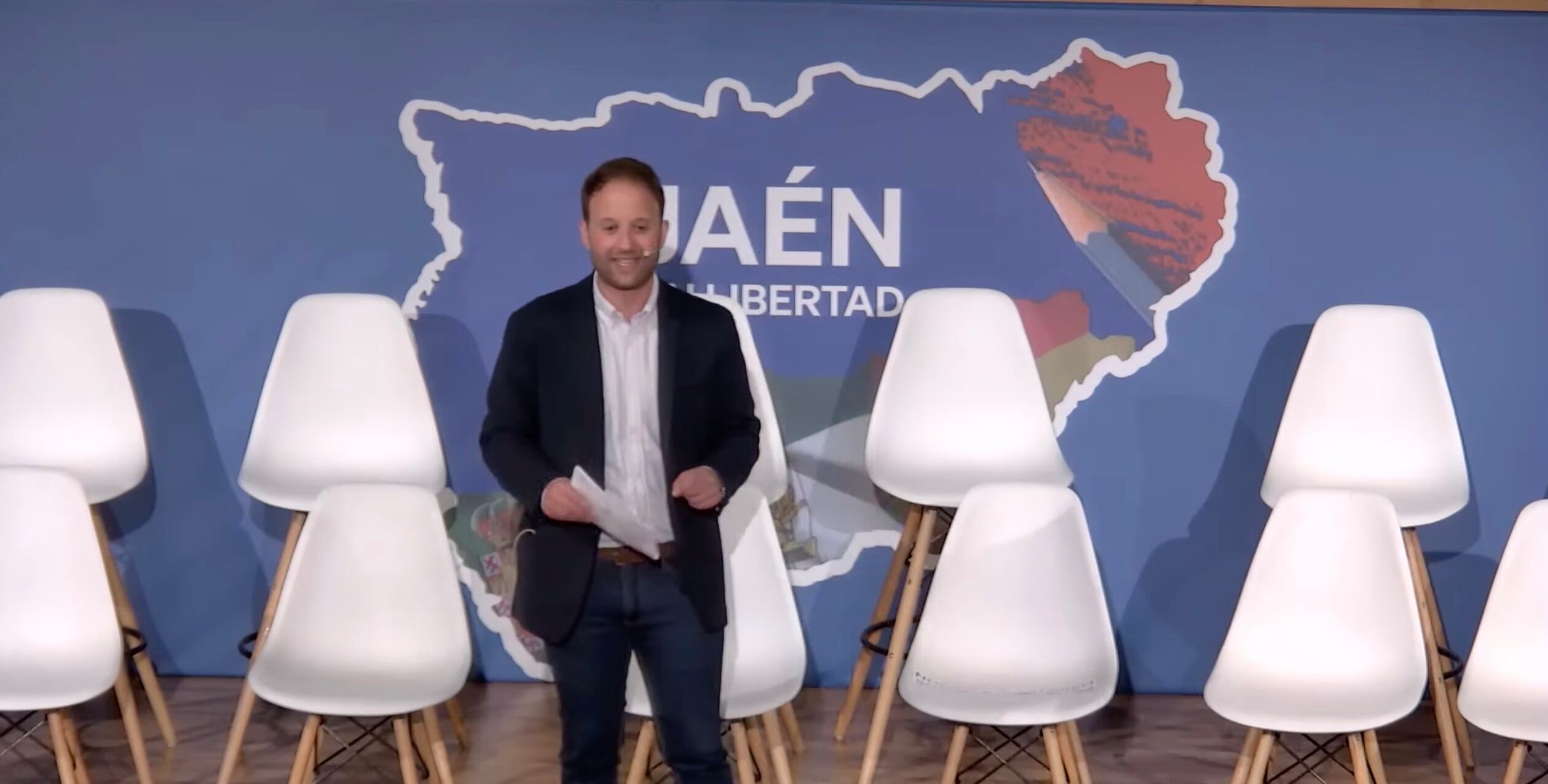 Erik Domínguez durante su intervención en la convención provincial del PP.