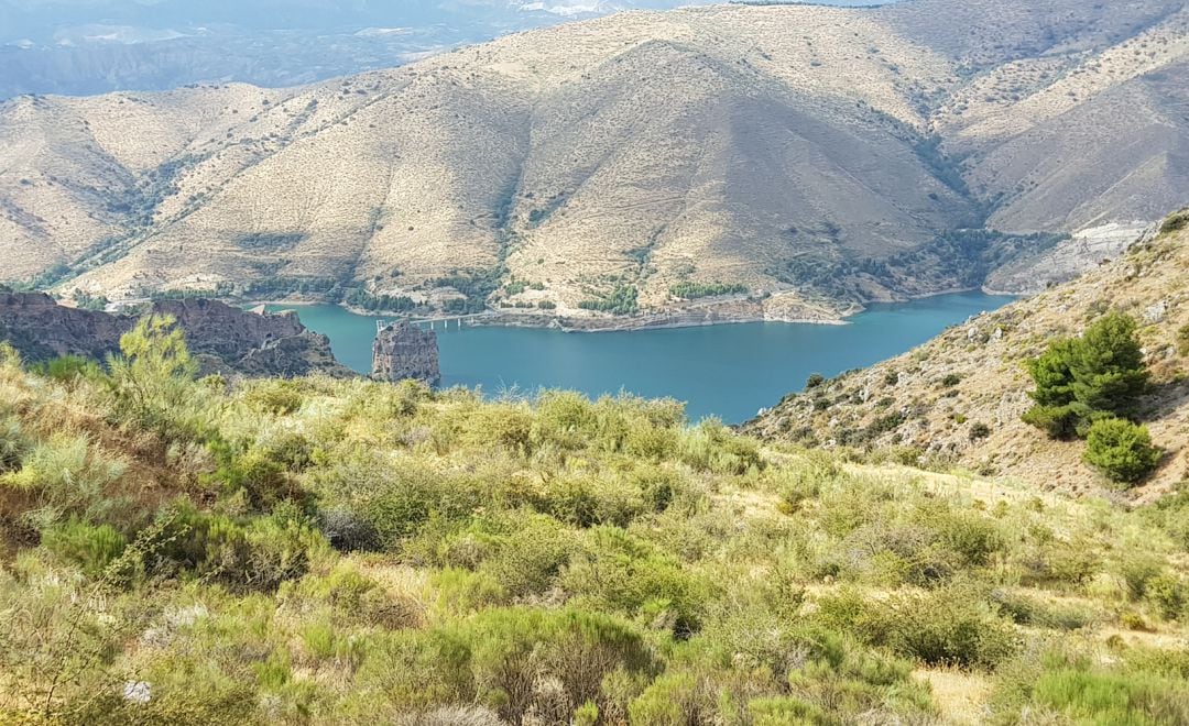 Pantano de Canales (Granada) en agosto de 2018