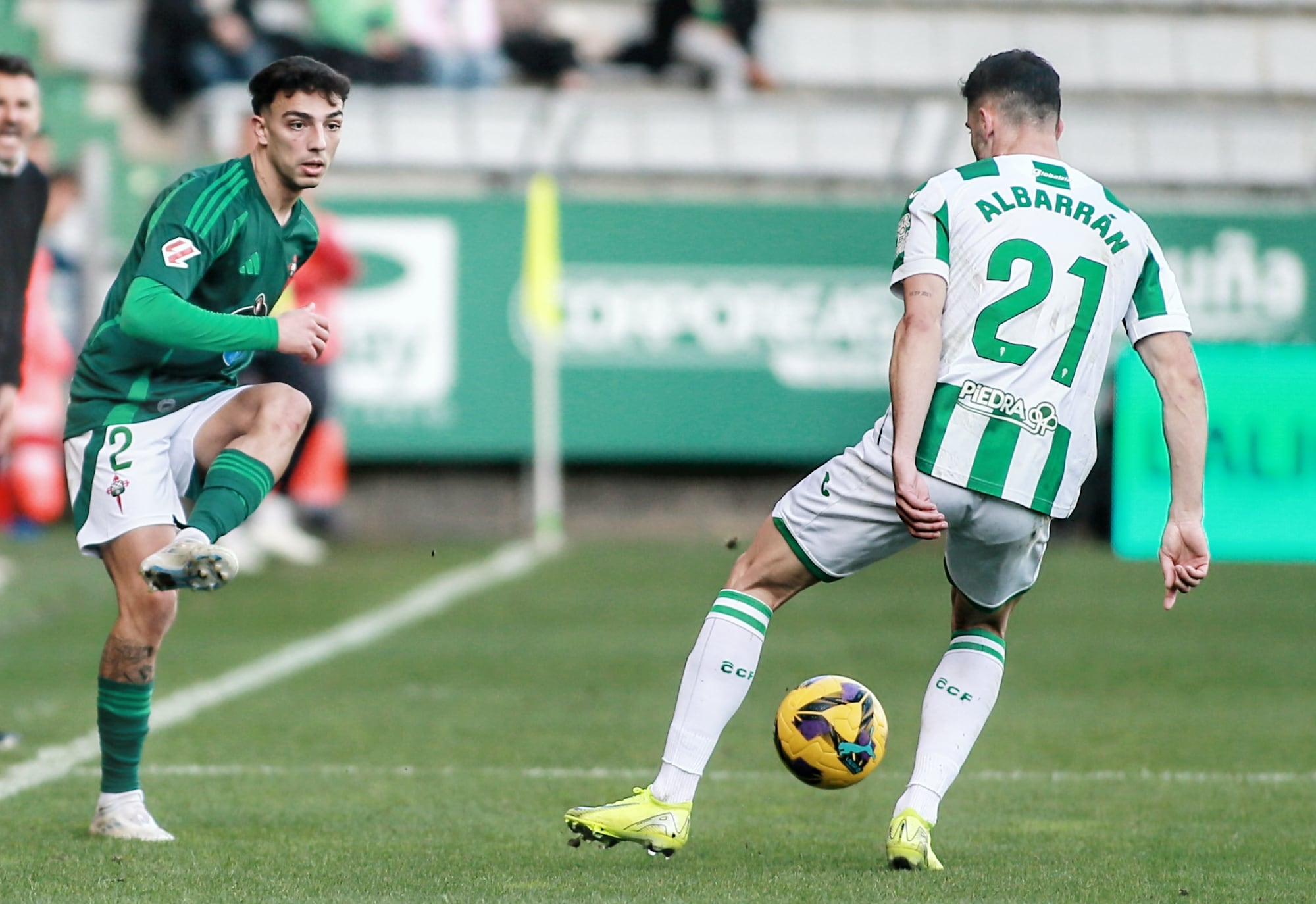 Naim García, en una imagen del Racing-Córdoba en A Malata (foto: Mariño / Cadena SER)