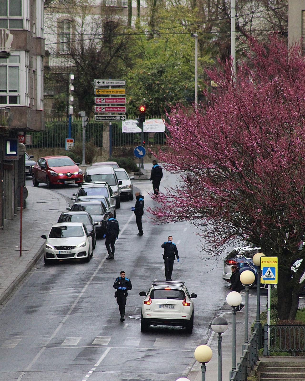 Foto de archivo de un control de la policía local