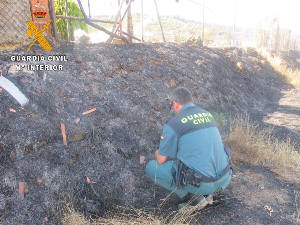 La Guardia Civil investiga a un hombre por el incendio en las inmediaciones del monte "El Viejo"