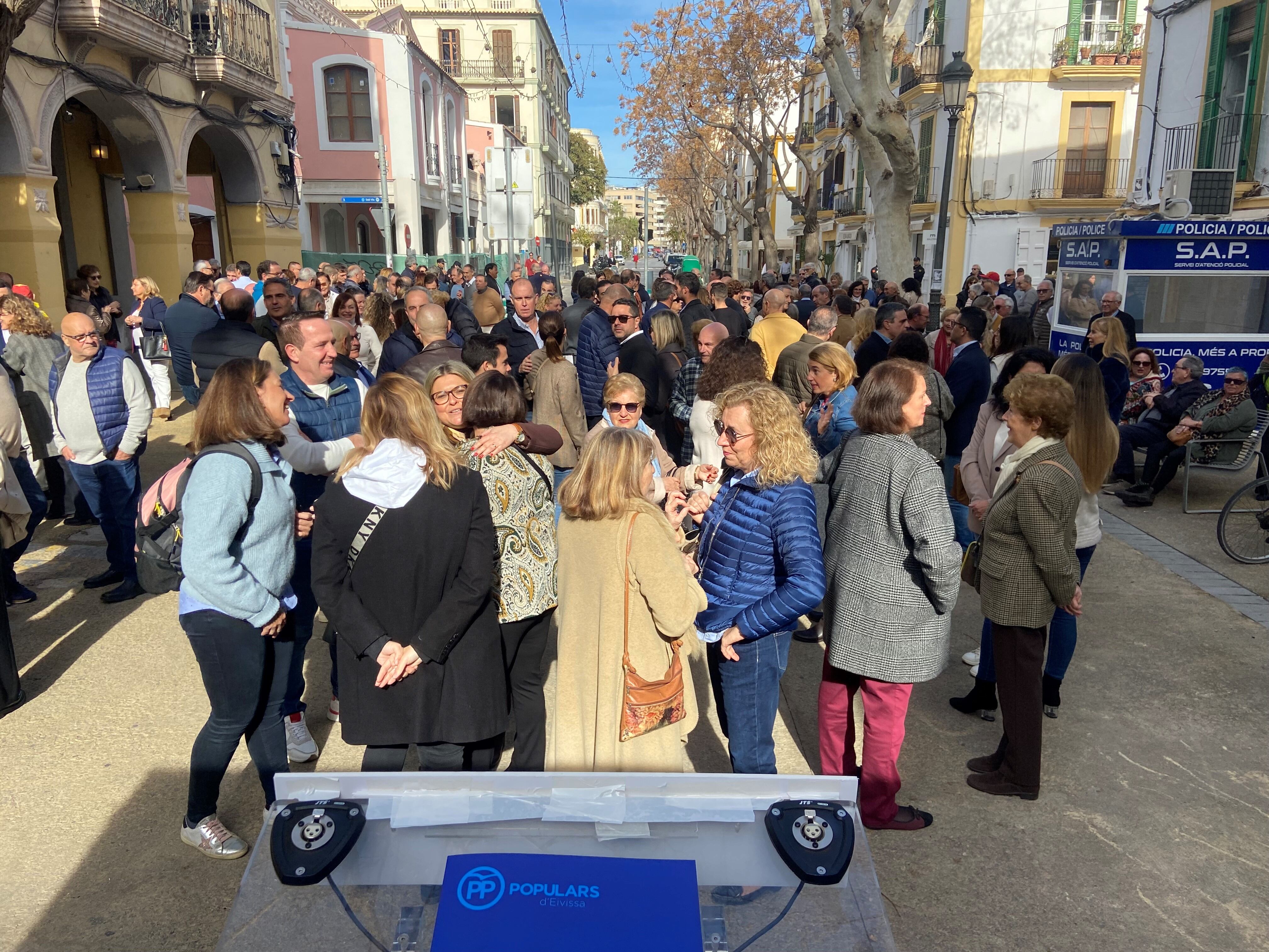 Un momento durante el acto