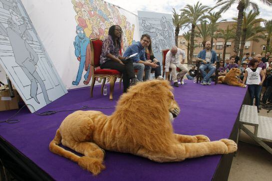 Rita Bosaho, Íñigo Errejón, Ángela Ballester, Antonio Montiel y Jose Vicente Bustamante
