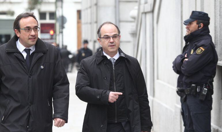 Josep Rull i Jordi Turull, poc abans de ser empresonats pel jutge Llarena