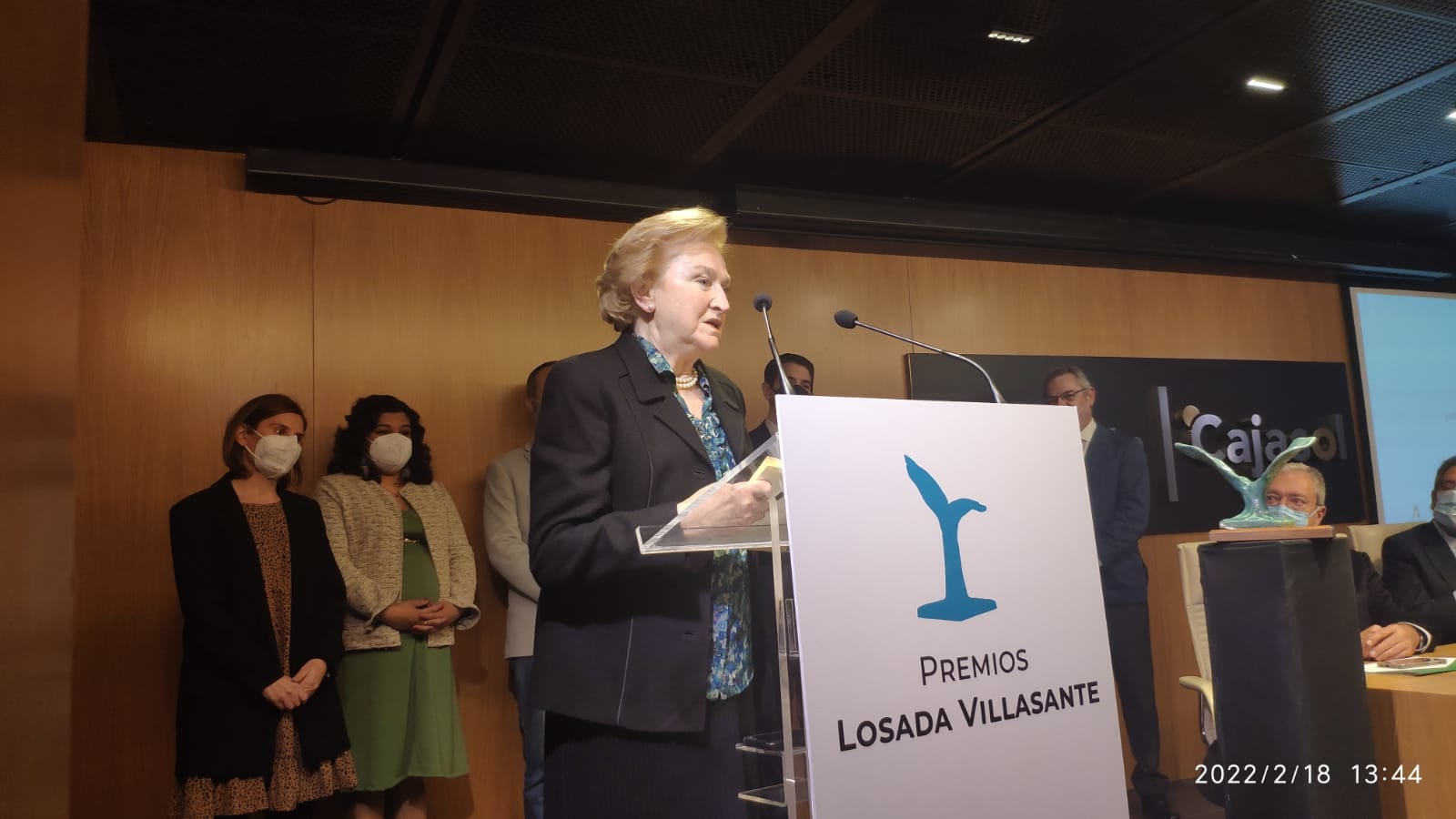 Antonia Friend O&#039;Callaghan, esposa de Manuel Losada Villasante en la entrega de los premios