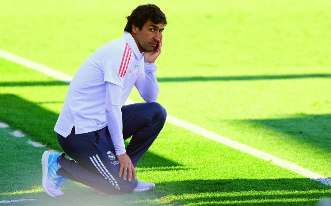 Raúl, en un partido del Real Madrid Castilla.