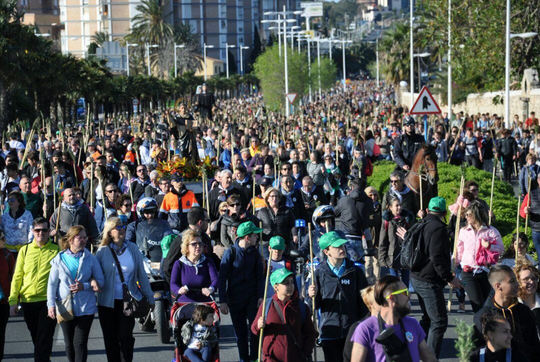 Imagen de la pasada edición de la romería a Santa Faz