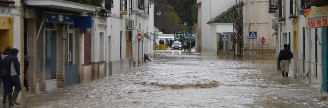 Écija, inundada por quinta vez en lo que va de mes