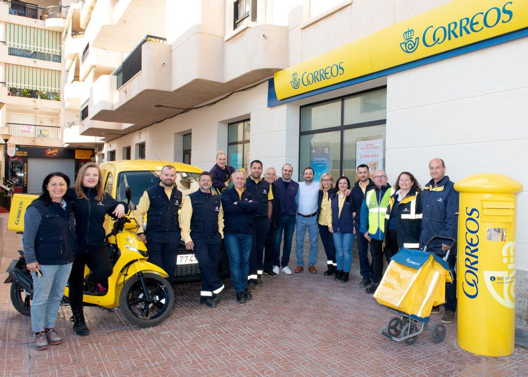 Plantilla de la oficina de Correos en Águilas