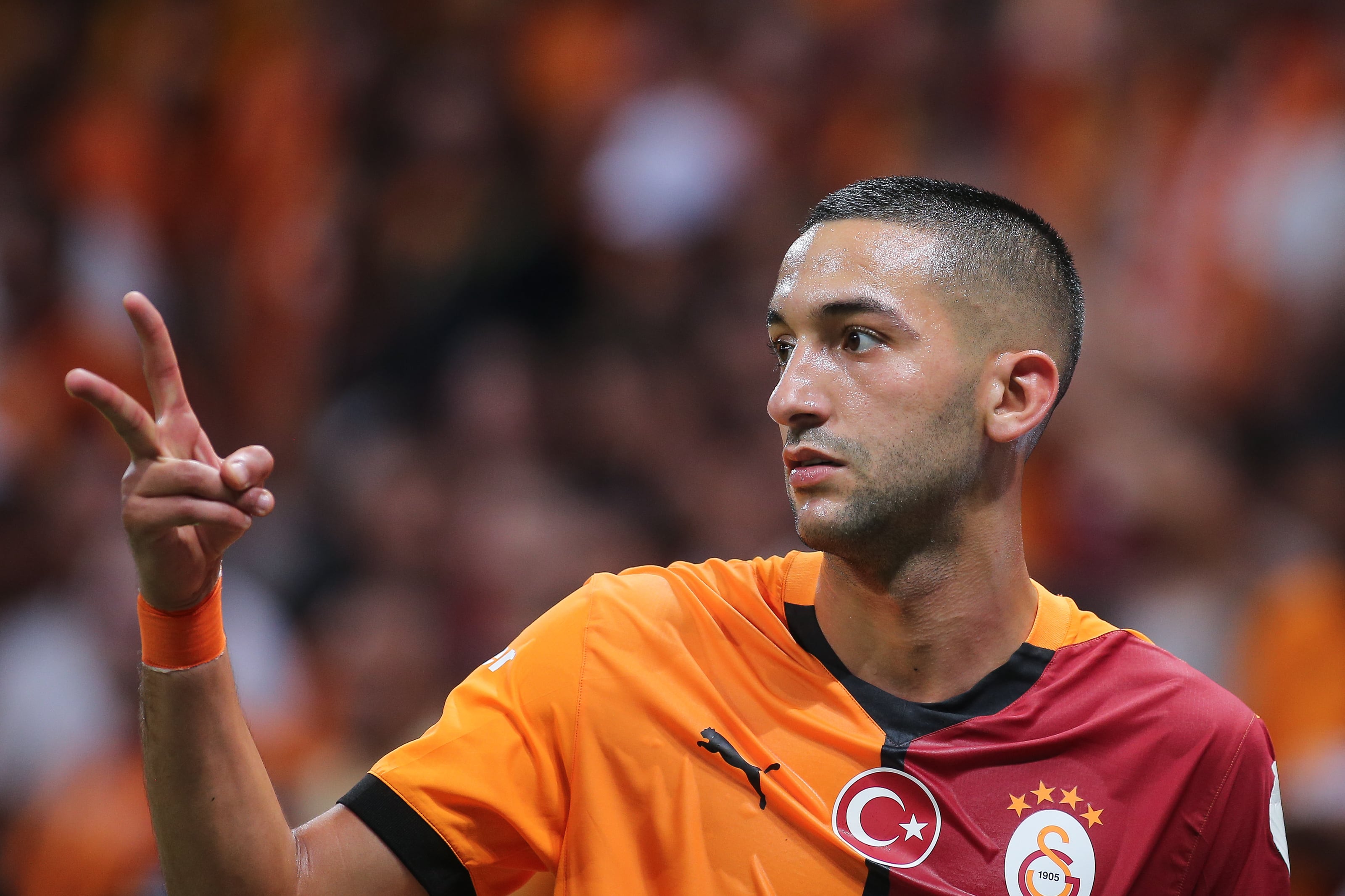 Hakim Ziyech, en un partido con el Galatasaray SK