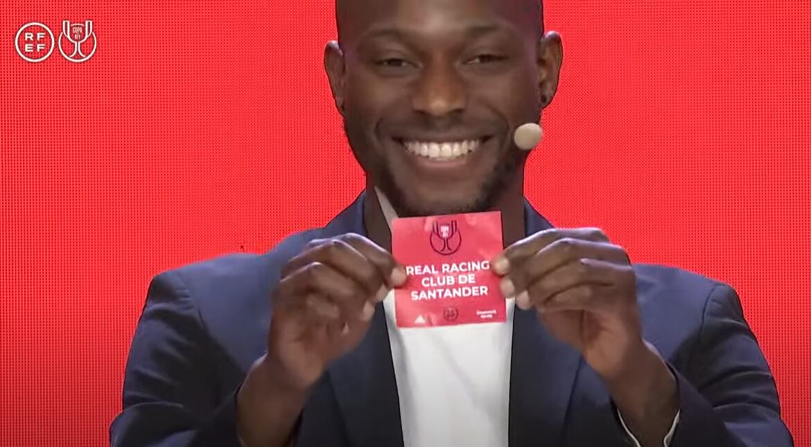 Momento en el que el Racing ha quedado emparejado junto al Linares en Copa del Rey.