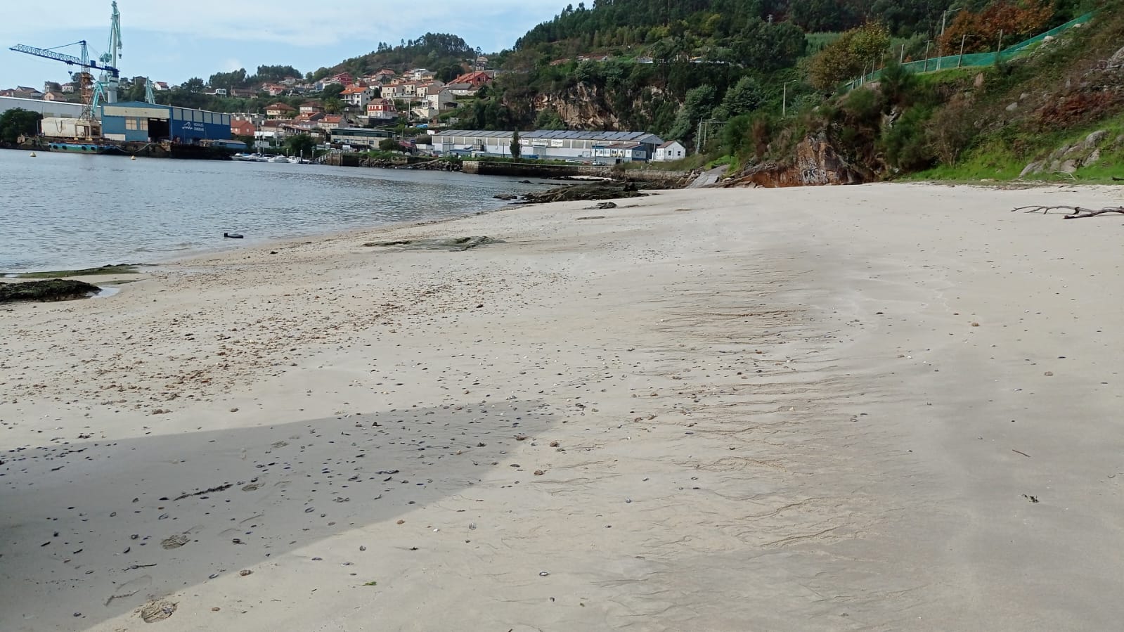 Recogida de los restos de aceite de palma en la ría de Vigo