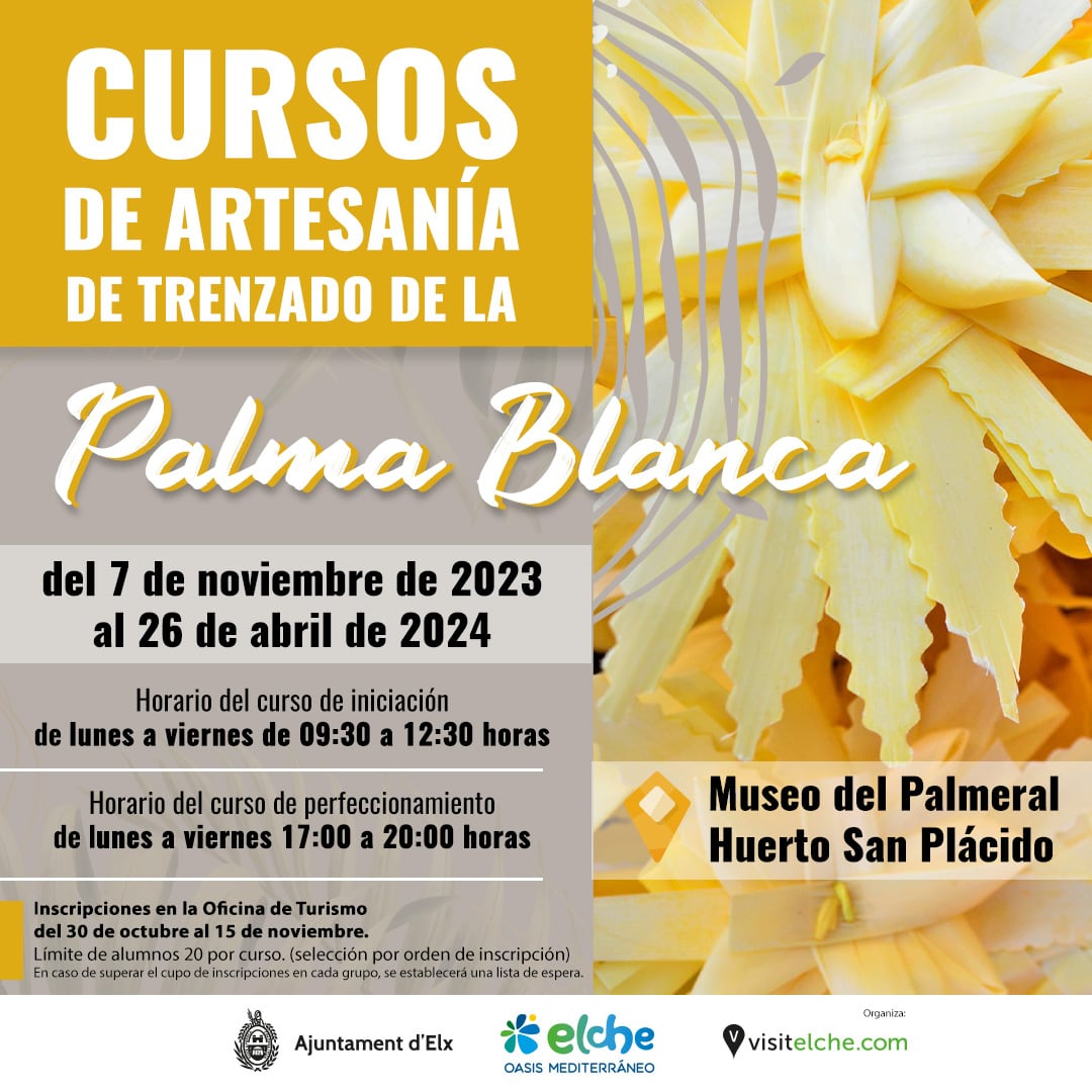 Cartel cursos Palma Blanca, Elche