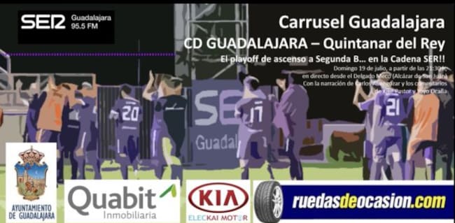 Cartel de la retransisión del partido el domingo19 desde las 21:15.