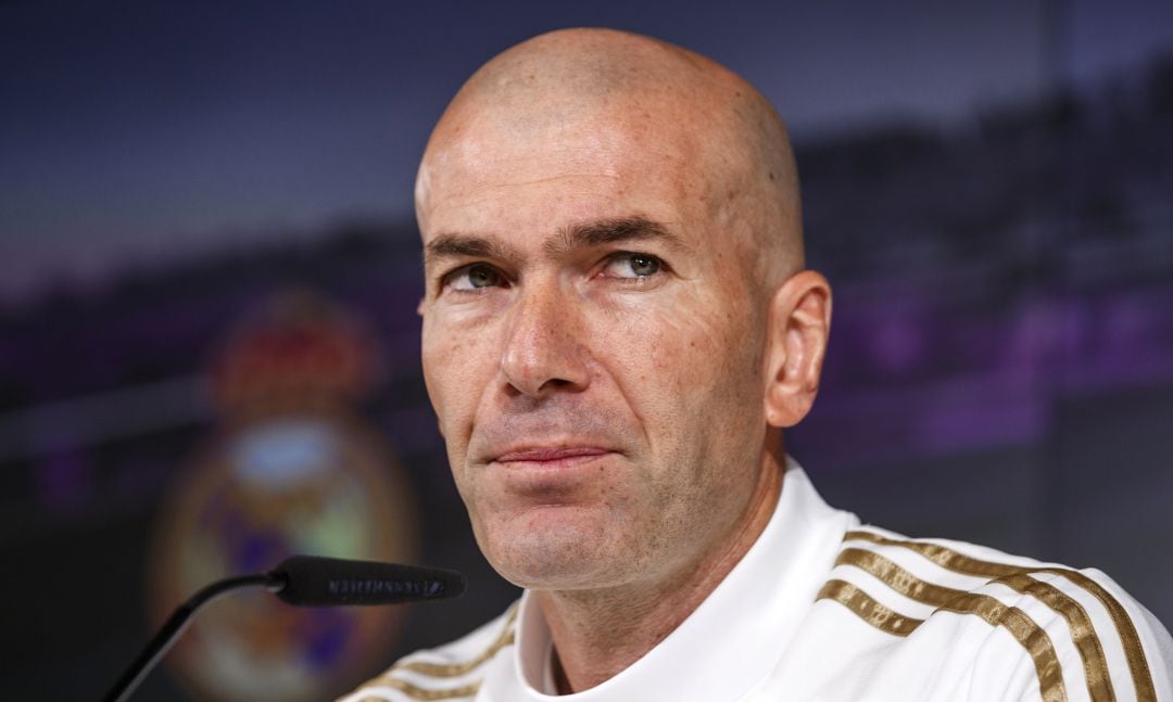 Zinedine Zidane, durante la rueda de prensa. 