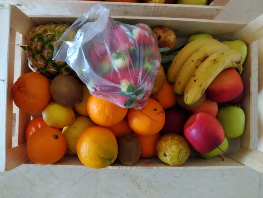 Una de las cestas que se reparten a través del canal de venta directa.