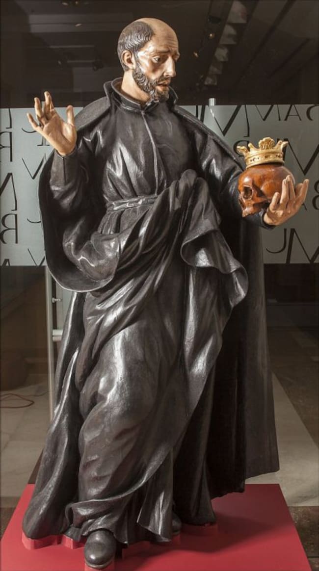 La escultura de San Francisco de Borja se puede contemplar en el Museo de Bellas Artes de Murcia