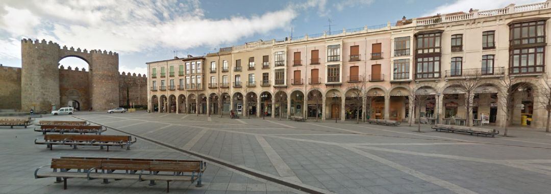 Plaza del Mercado Grande donde iban a celebrarse actos con motivo del Día Mundial del Riñón