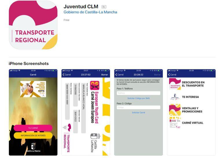 Nueva app para descargarse el carnet joven de Castilla-La Mancha
