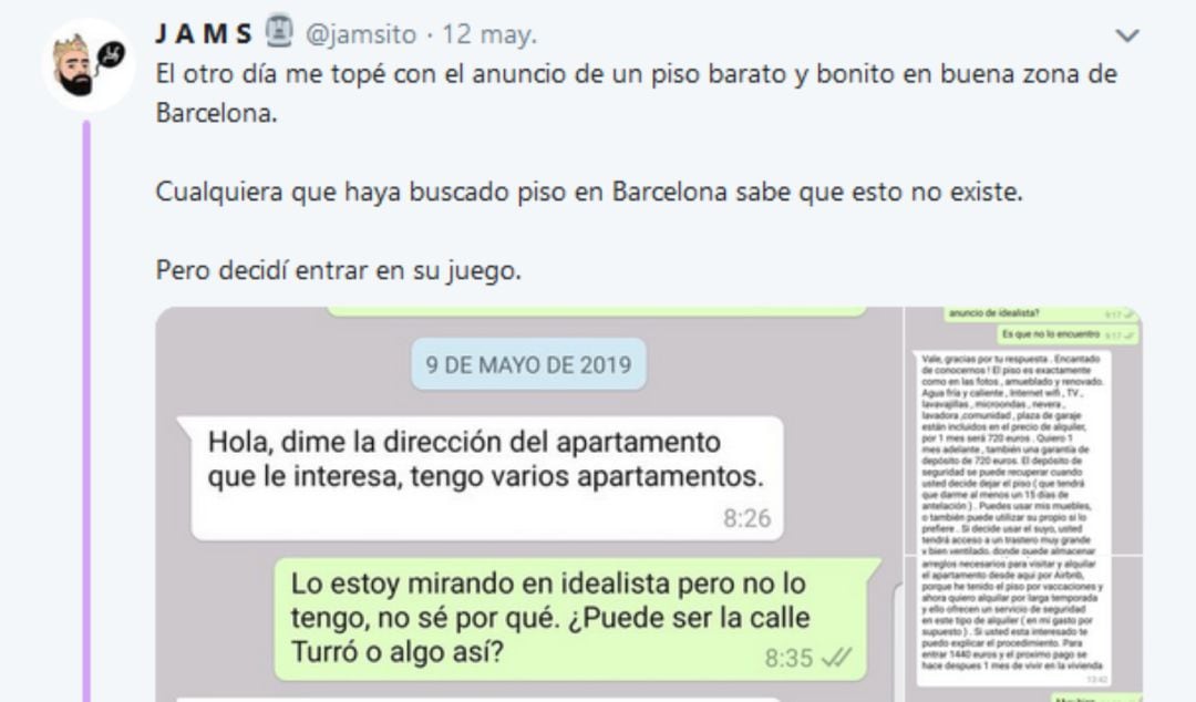 El timo virtual que tiene en vilo a Twitter: &quot;Tengo un poco de miedo, pero voy a ir&quot;