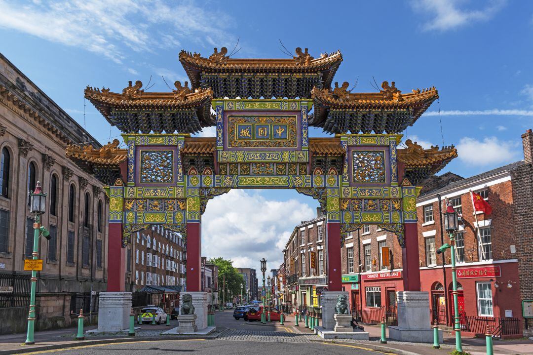 Arco de entrada al Chinatown de Liverpool