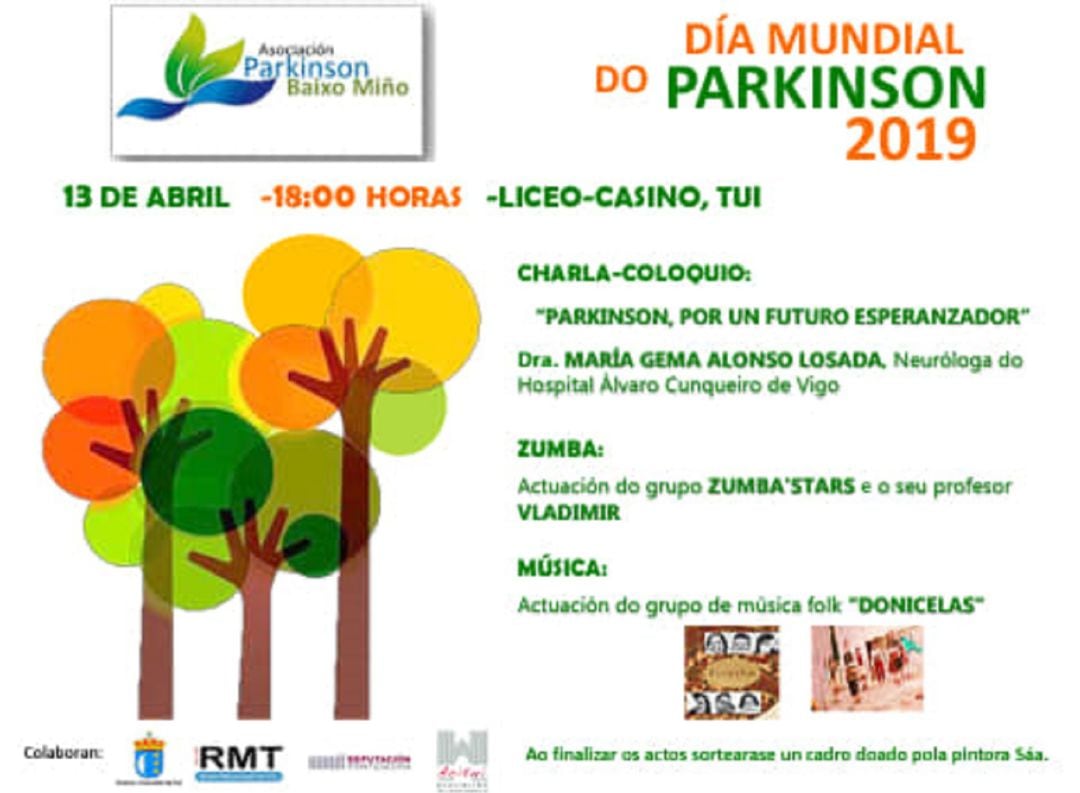 Cartel del evento en Tui con motivo del Día Mundial del Párkinson.