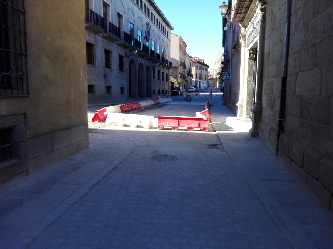 Obras en la calle San Agustín