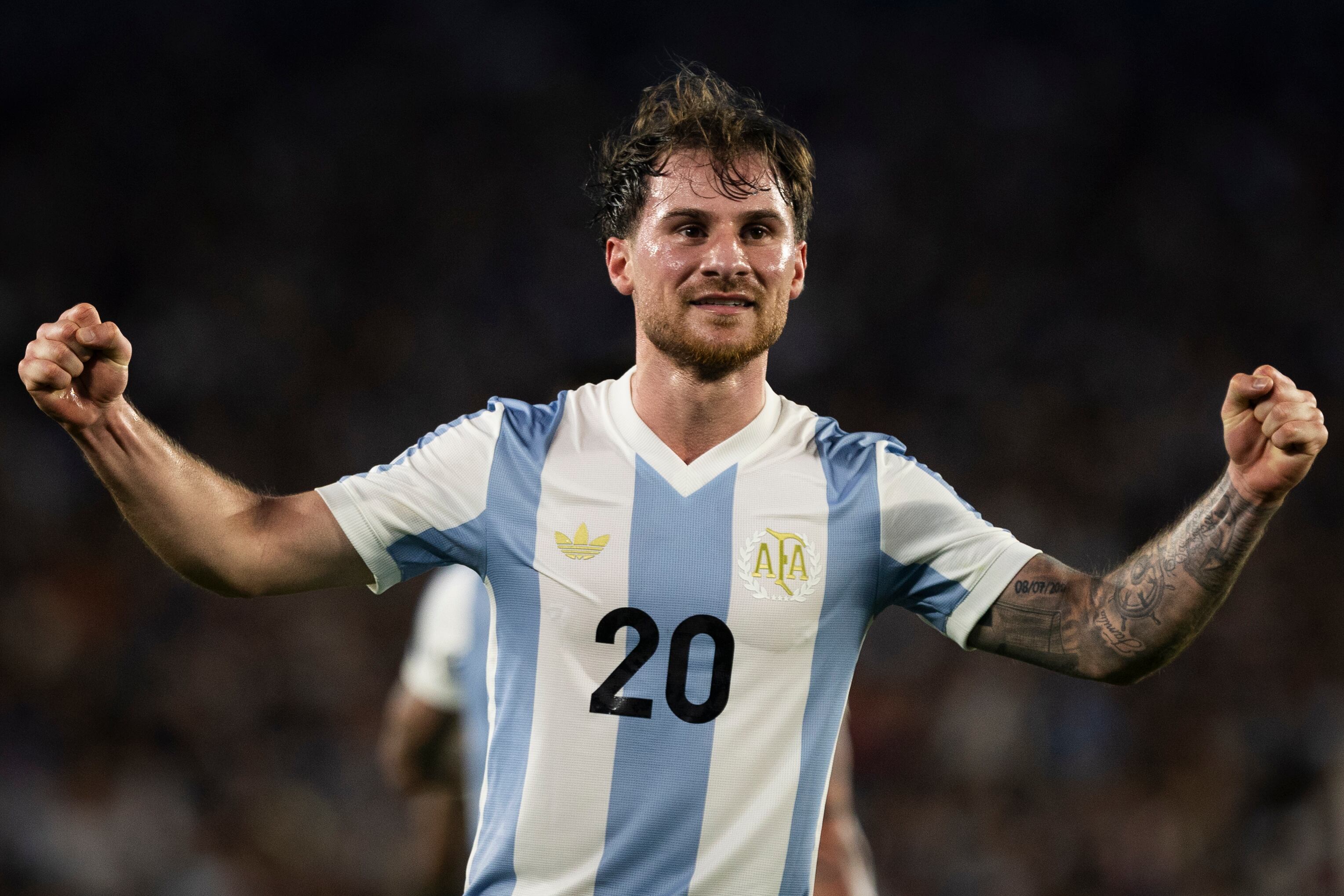 Alexis Mac Allister, durante el partido entre Argentina y Brasil de clasificación para el Mundial 2026