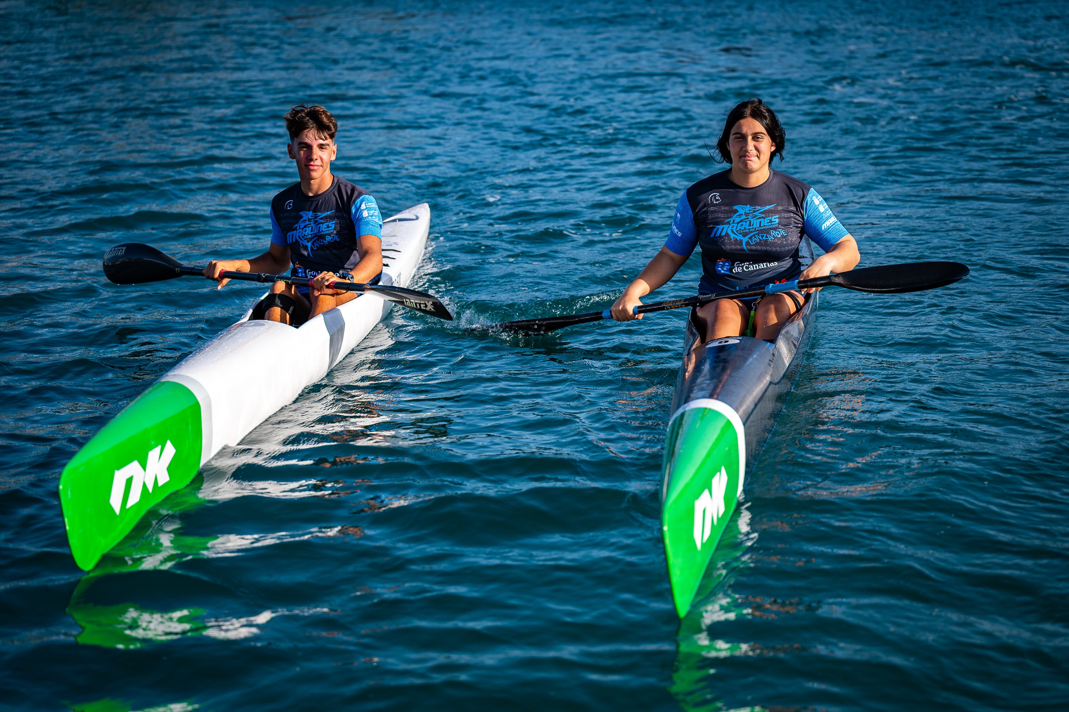 Palistas del club de piragüismo 'Los Marlines' de Lanzarote.