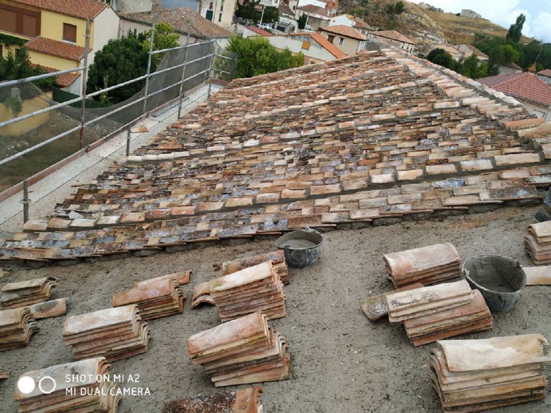 Obras de rehabilitación en la iglesia de Fuentesoto