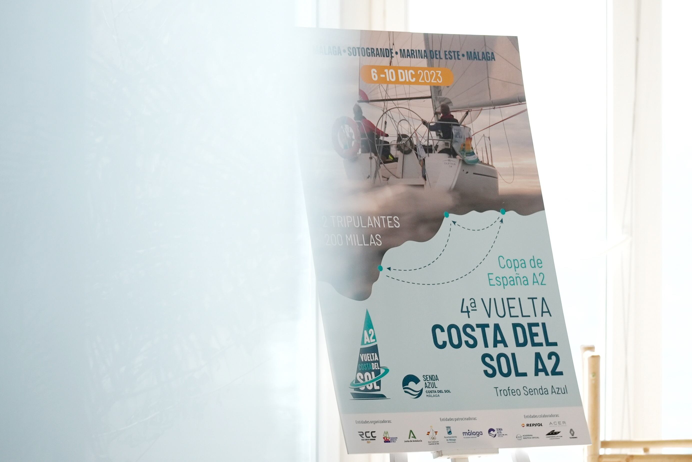 La regata Costa del Sol A2 del 6 al 10 de diciembre con tres etapas con salida y llega en Málaga