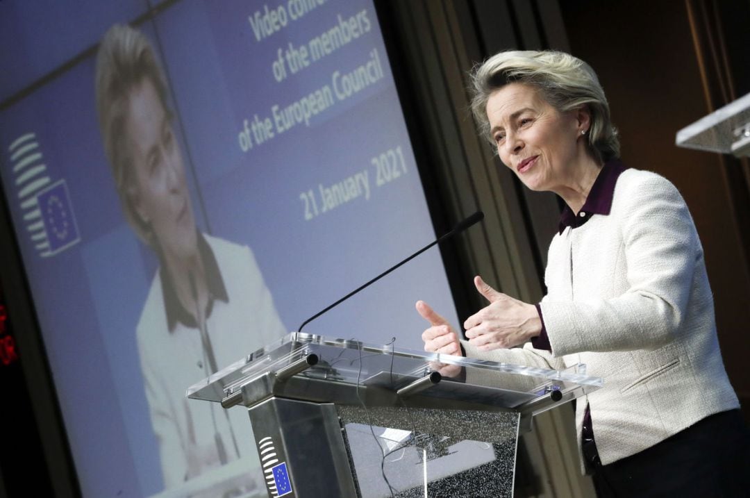 La presidenta de la Comisión Europea, Ursula von der Leyen