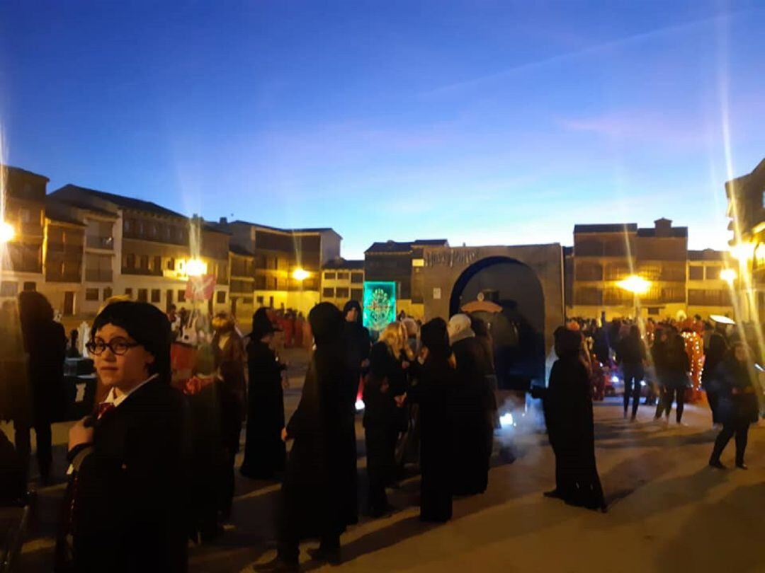 El grupo de Harry Potter que se hizo con el 1º premio del concurso de disfraces.