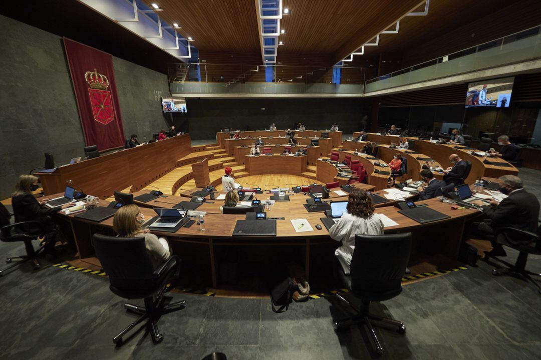 Vista del salón de plenos del Parlamento de Navarra