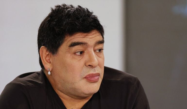 Diego Armando Maradona, durante el prograna &#039;De Zuerda&#039; en la televisión venezolana