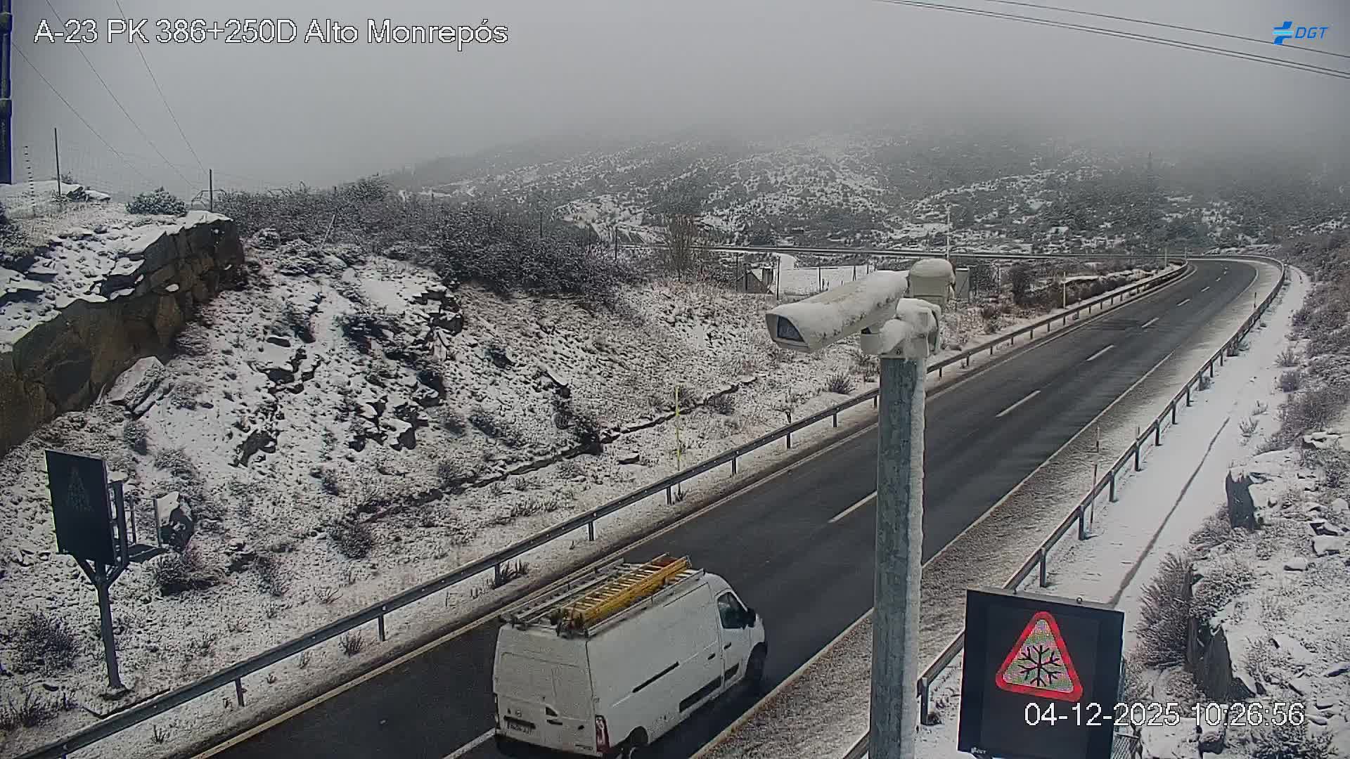 Alto de Monrepós (a-23) este jueves por la mañana