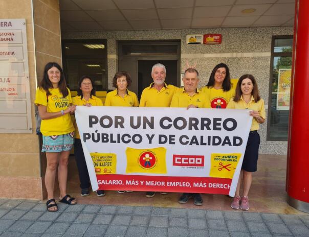 Concentración de carteros en Sariñena