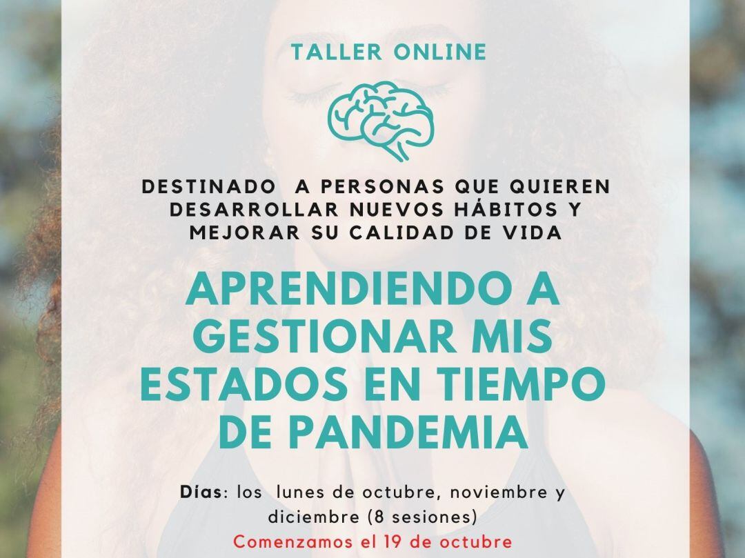 El Ayuntamiento oferta un taller para canalizar las emociones durante la crisis sanitaria