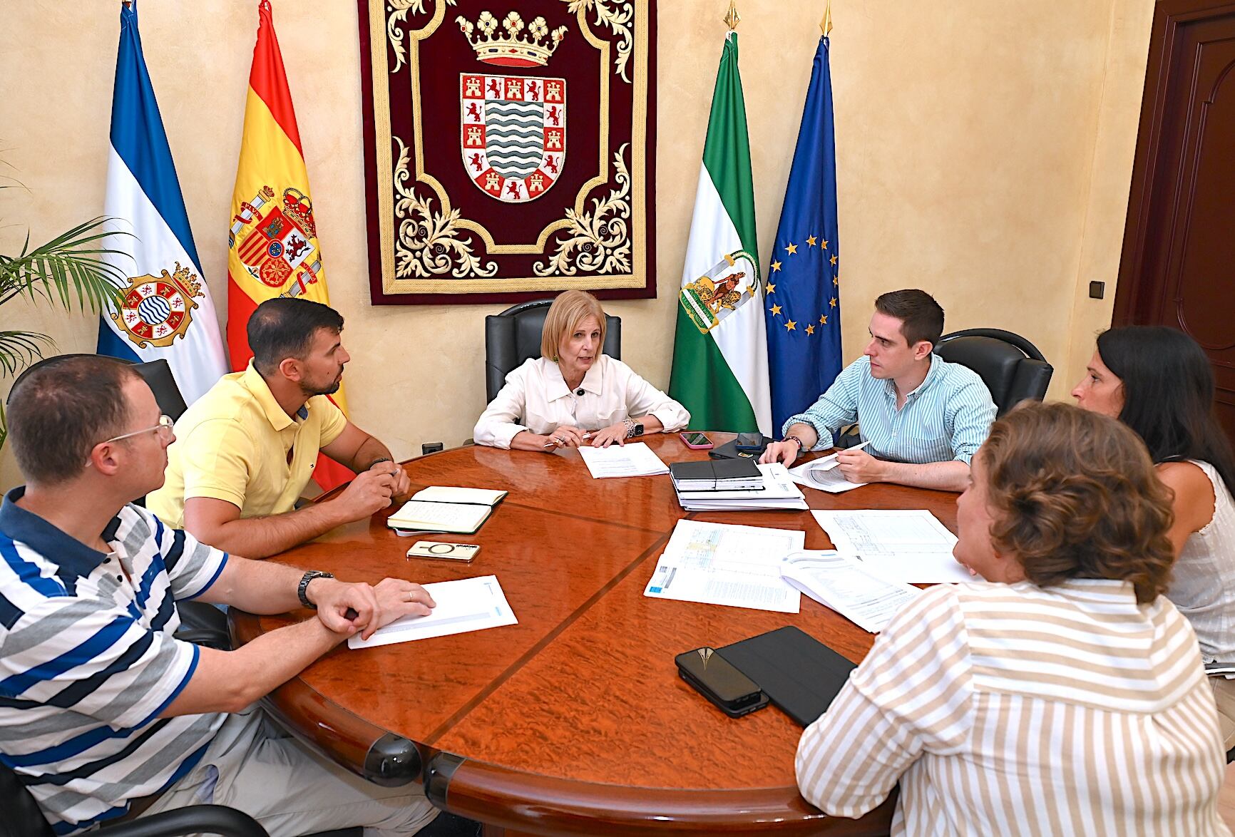 Reunión de la alcaldesa con los directivos del CV Jerez