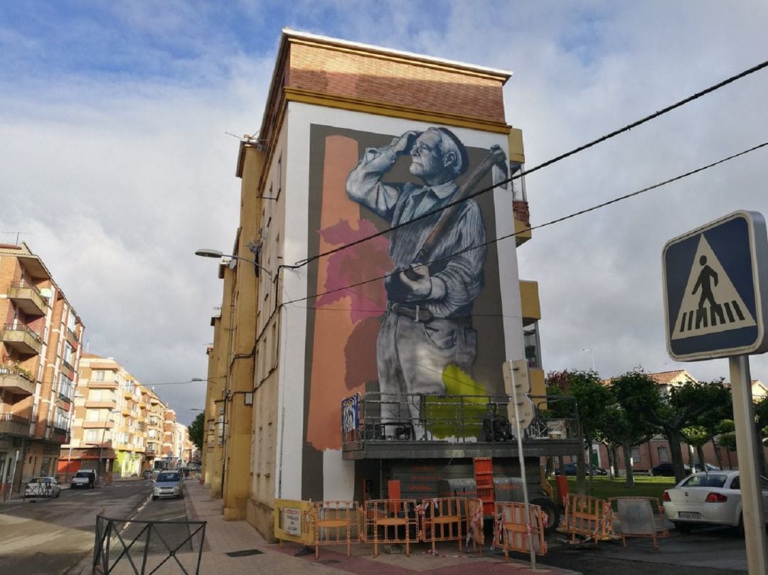 El mural se encuentra ya muy avanzado