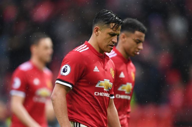 Alexis Sánchez durante el encuentro entre el West Bromwich y el Manchester United.