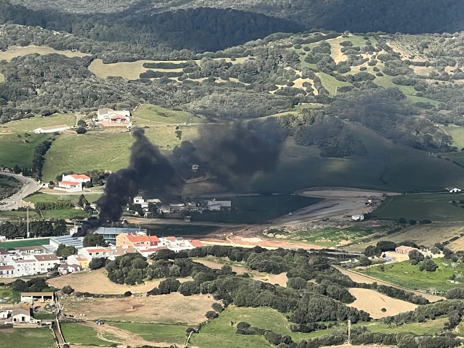 Vista de l&#039;incendi des del Toro