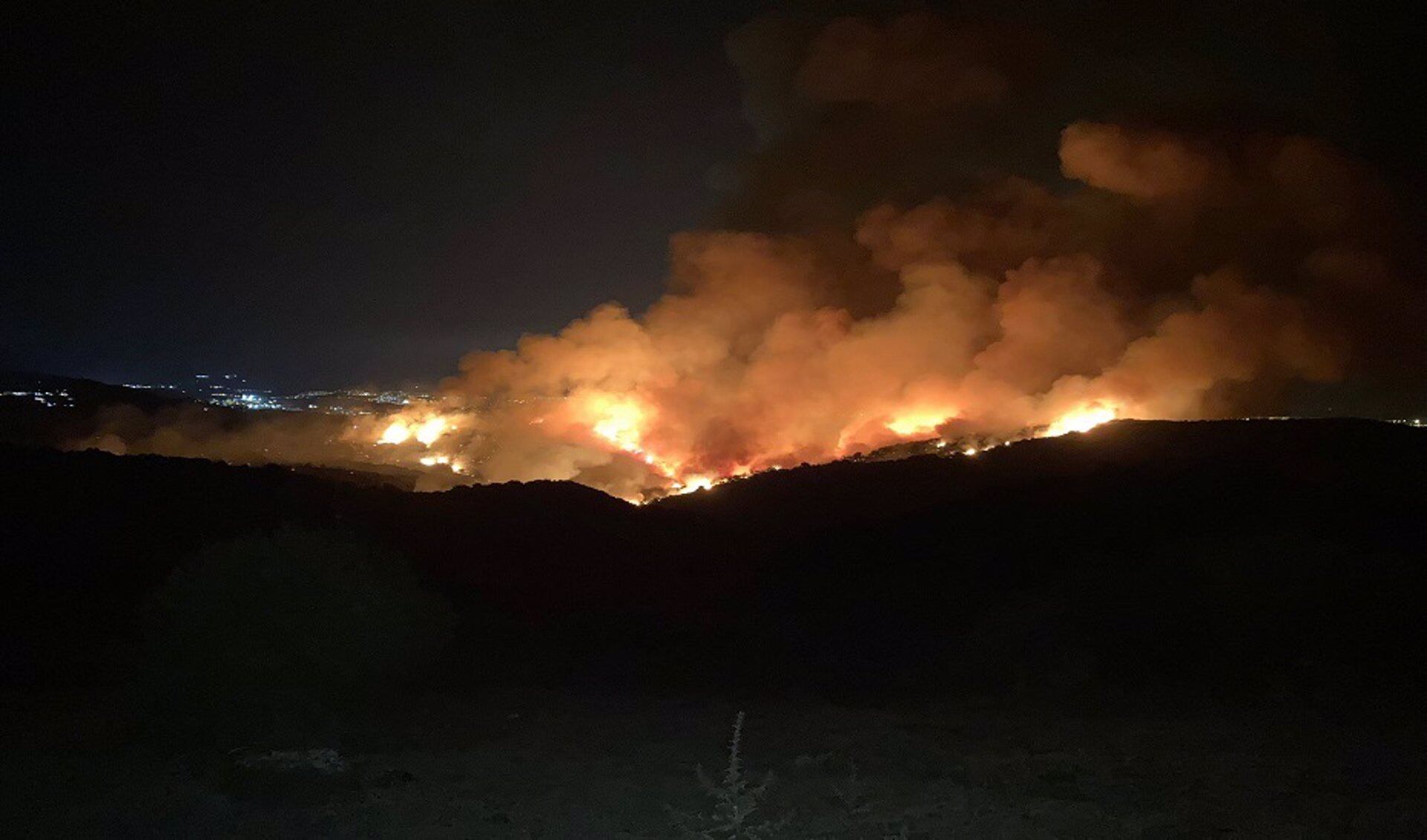 Estado del incendio esta madrugada